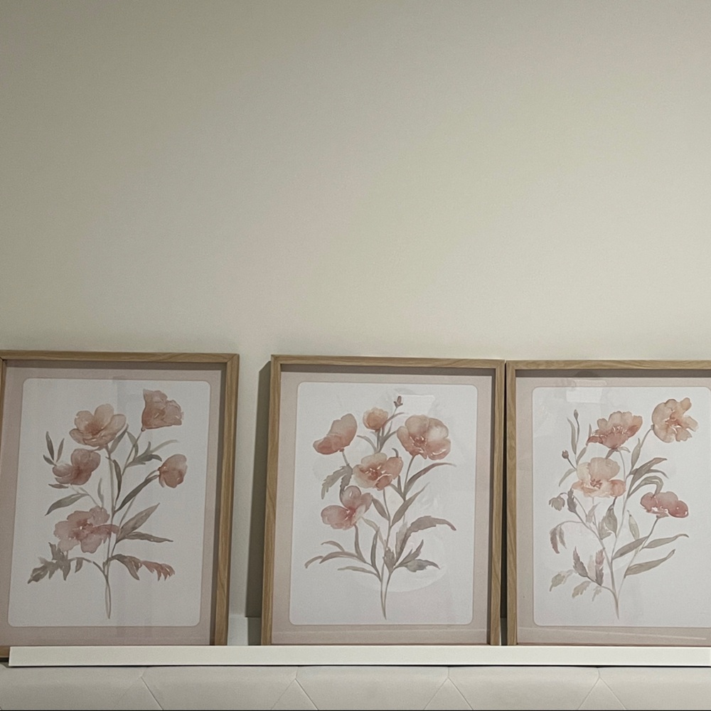 Floral Wall Art Set of 3